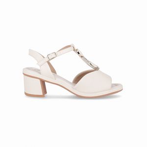 Sandália Paola Salto Médio Off White