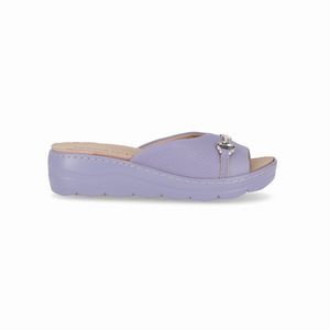 Tamanco Spa Anabela Médio Quartzo Azul