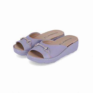 Tamanco Spa Anabela Médio Quartzo Azul