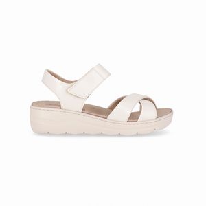 Sandália Spa Anabela Médio Off White