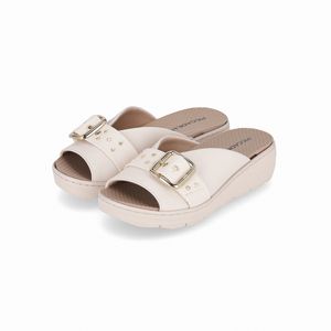 Tamanco Spa Anabela Médio Off White