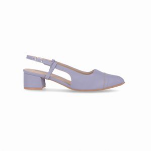 Slingback Taci Salto Médio Quartzo Azul