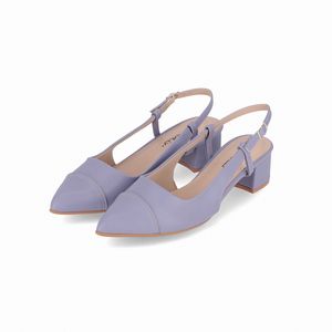 Slingback Taci Salto Médio Quartzo Azul