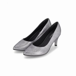 Scarpin Luiza Salto Alto Prata