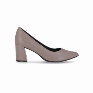 Scarpin Luiza Salto Alto Taupe