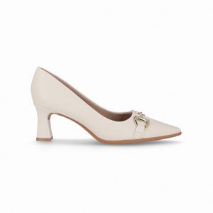 Scarpin Irene Salto Alto Off White