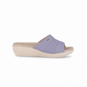 Tamanco Fascite Anabela Quartzo Azul