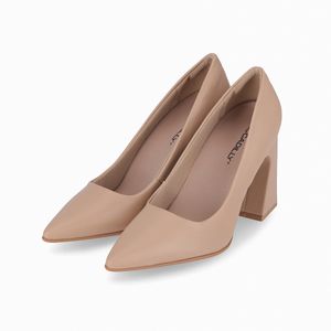 Scarpin Silvana Salto Alto Nude Claro
