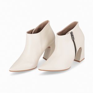 Ankle Silvana Boot Salto Alto Off White
