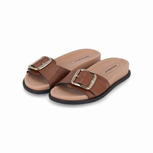 Tamanco Anali Rasteira Camel