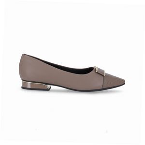 PICCADILLY MAXI -  Sapato Silvia Salto Baixo Taupe