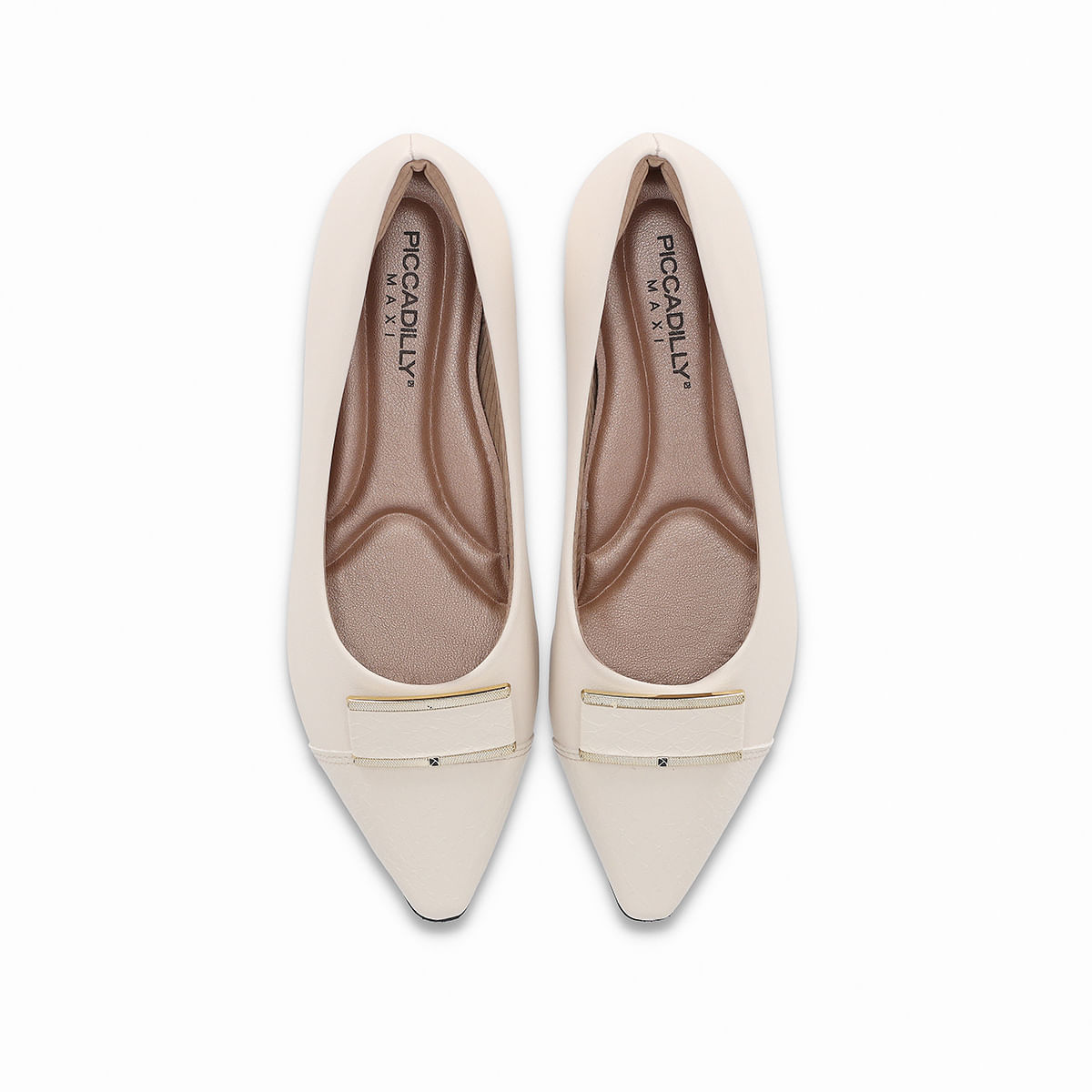 Sapato Silvia Salto Baixo Off White - PICCADILLY