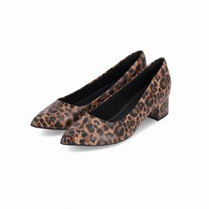 Scarpin Taci Salto Médio Animal Print