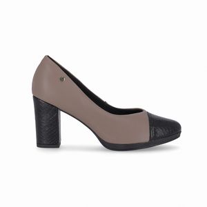 Scarpin Deise Salto Alto Taupe