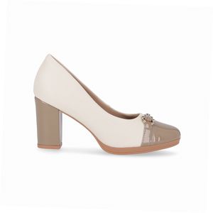 Scarpin Deise Salto Alto Off White