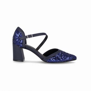 Scarpin Luiza Salto Alto Navy