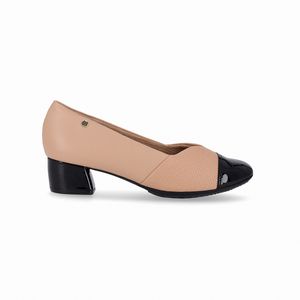 PICCADILLY MAXI - Sapato Sara Salto Médio Nude Claro