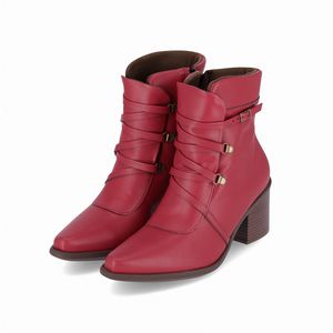 Bota Giordana Cano Médio Salto Alto Ruby