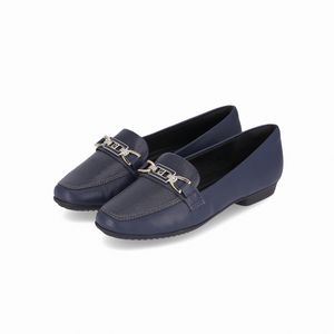 Loafer Raquel Salto Baixo Navy