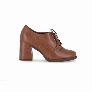 Sapato Elisete Salto Alto Camel