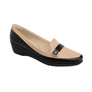 Sapato Ivone Anabela Médio Preto