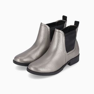 Bota Chelsea Leci Salto Baixo Pewter