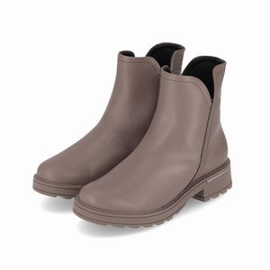 PICCADILLY MAXI - Bota Gisa Cano Curto Anabela Médio Taupe