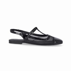 Sapatilha Slingback Tatiane Salto Baixo Preto