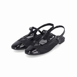 Sapatilha Slingback Tatiane Salto Baixo Preto