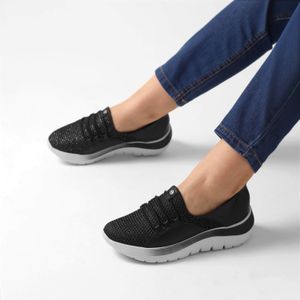 Tênis SlipFit Preto com Brilho
