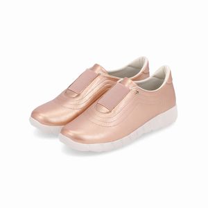 Tênis Fabi Rasteira Ouro Rosado