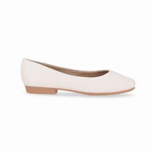 Sapatilha Raquel Salto Baixo Off White