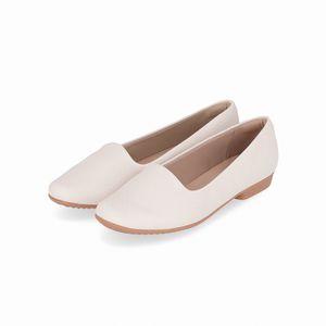 Sapatilha Raquel Salto Baixo Off White