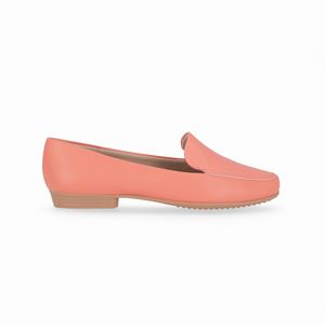 Loafer Raquel Salto Baixo Coral