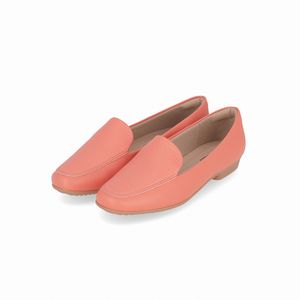 Loafer Raquel Salto Baixo Coral