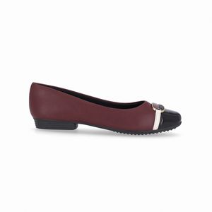 Sapatilha Raquel Burgundy com Preto