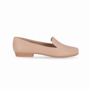 Loafer Raquel Salto Baixo Nude Claro