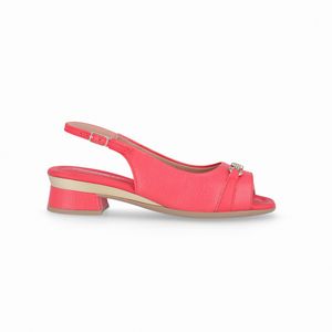Sandália Slingback Lucia Salto Médio Cereja