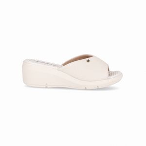 Tamanco Cecilia Anabela Médio Off White