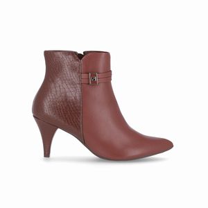 Bota Luiza Cano Curto Salto Alto Pinhao