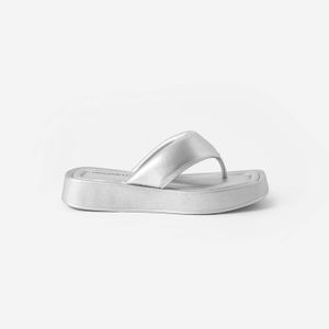 Chinelo Cristiani Anabela Médio Prata