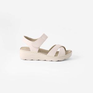 Sandália Spa Anabela Médio Off White