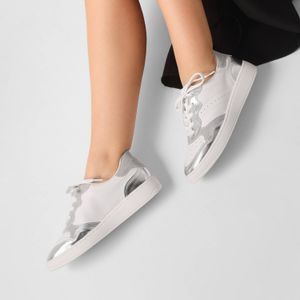 Tênis Beta Branco Neve com Prata