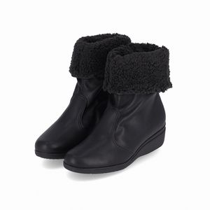 PICCADILLY MAXI - Bota Beth Cano Médio Anabela Médio Preto