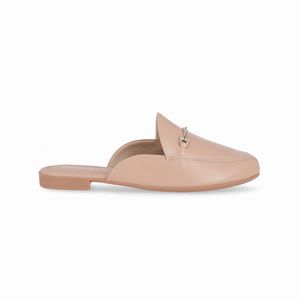 Mule Antonela Salto Baixo Nude Claro