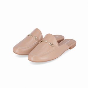 Mule Antonela Salto Baixo Nude Claro