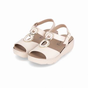Sandália Spa Anabela Médio Off White