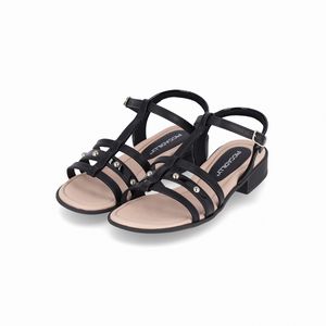 Sandália Taila Salto Baixo Preto