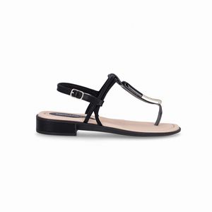 Sandália Taila Salto Baixo Preto