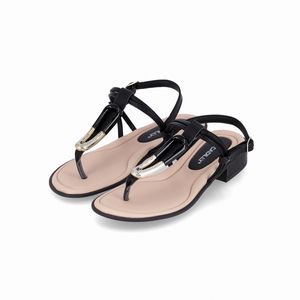 Sandália Taila Salto Baixo Preto